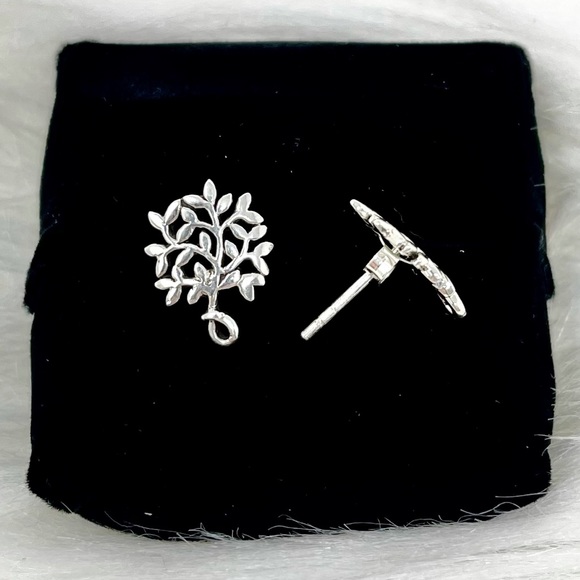 Sterling Silver Tree of Life Post Earrings - Picture 2 of 6